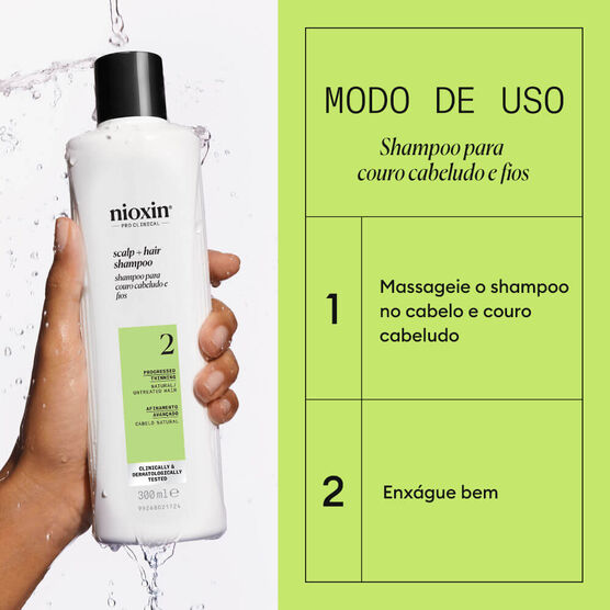 Shampoo para Cabelos Naturais Sistema 2 Nioxin